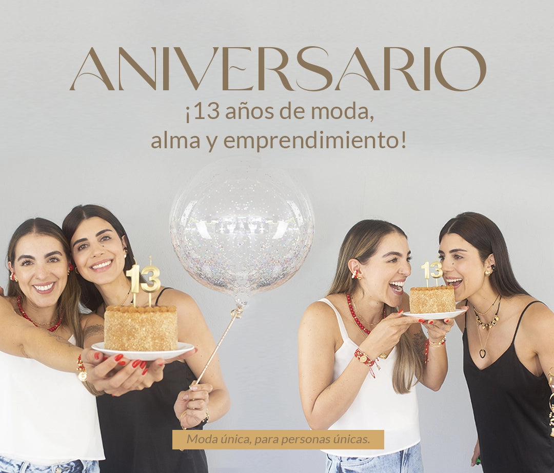 banner aniversario olivo accesorios 13 años de emprendimiento